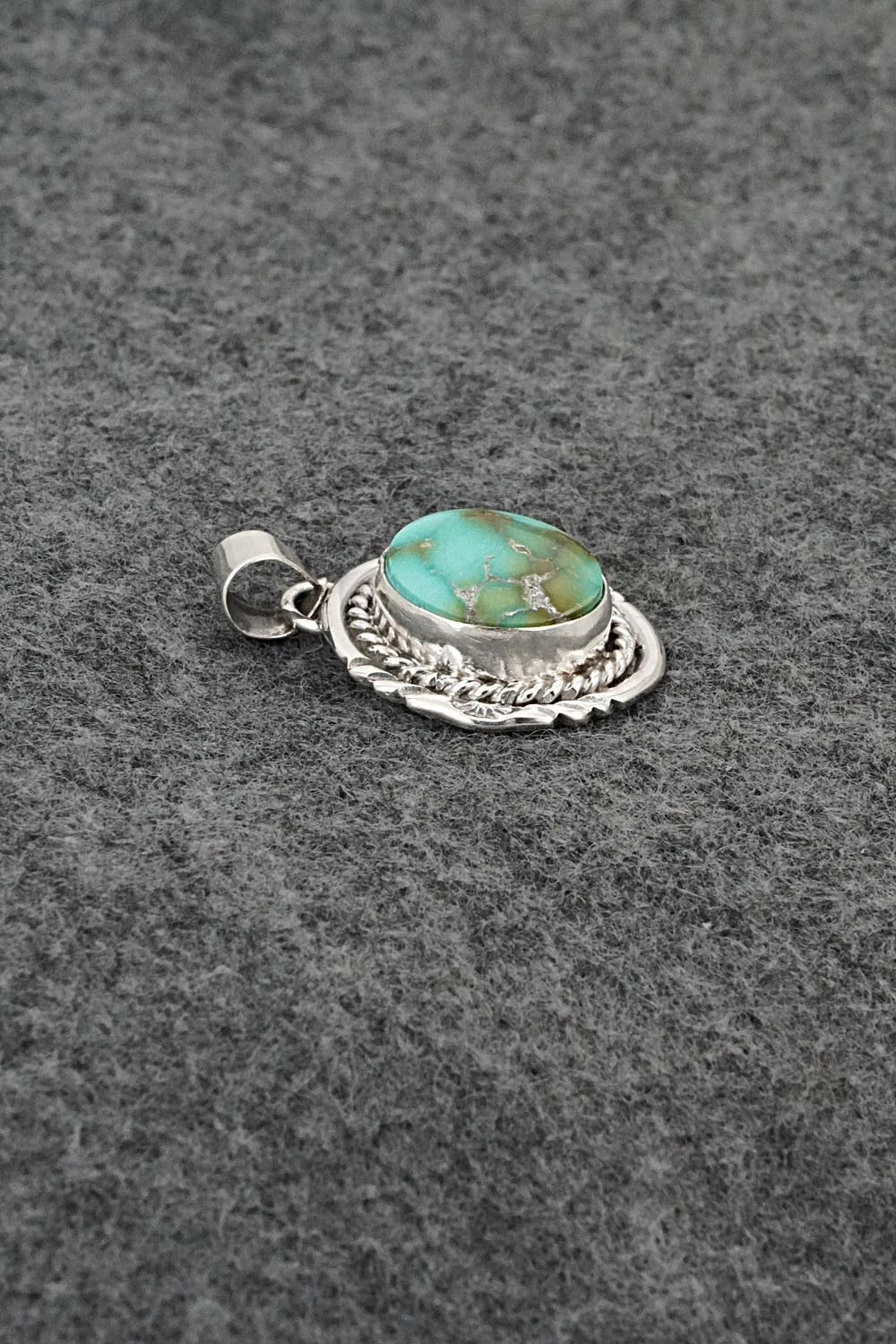Turquoise and Sterling Silver Pendant - Gene Martinez