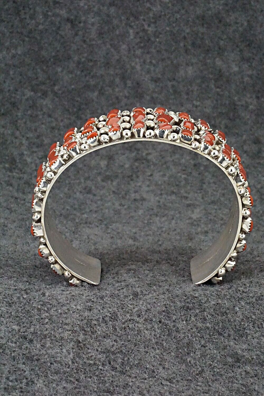 Coral & Sterling Silver Bracelet - Darlene Begay