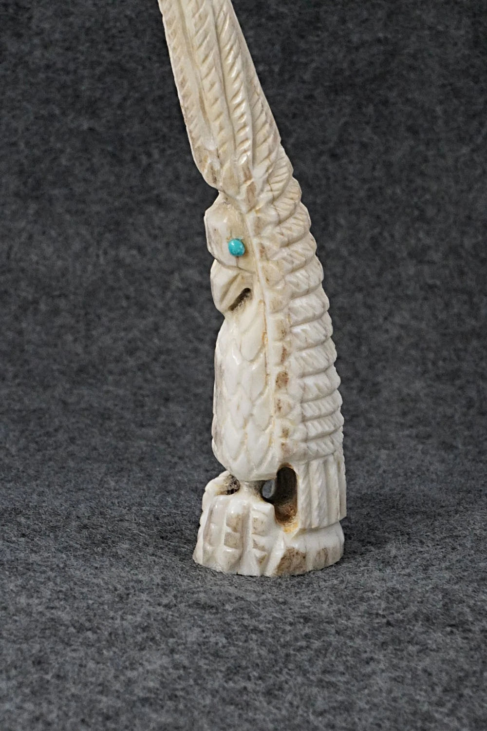 Eagle Zuni Fetish Carving - Garrick Weeka