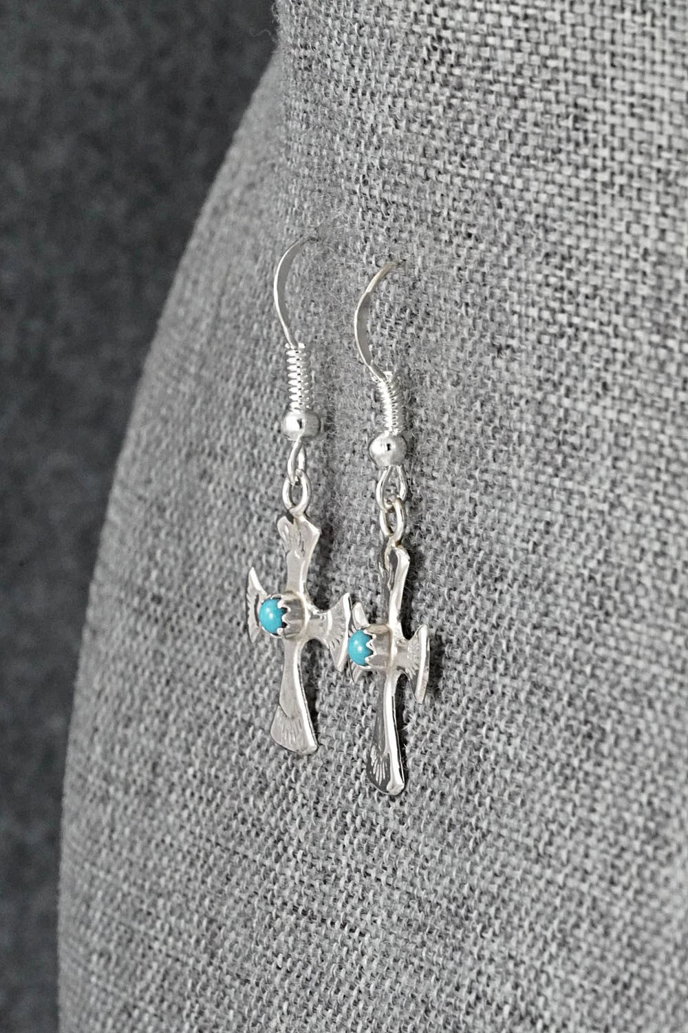 Turquoise and Sterling Silver Earrings - Lorraine Chee