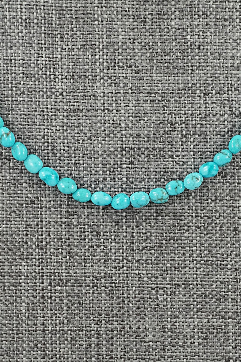 Turquoise & Sterling Silver Necklace 16" - Helen Tsosie