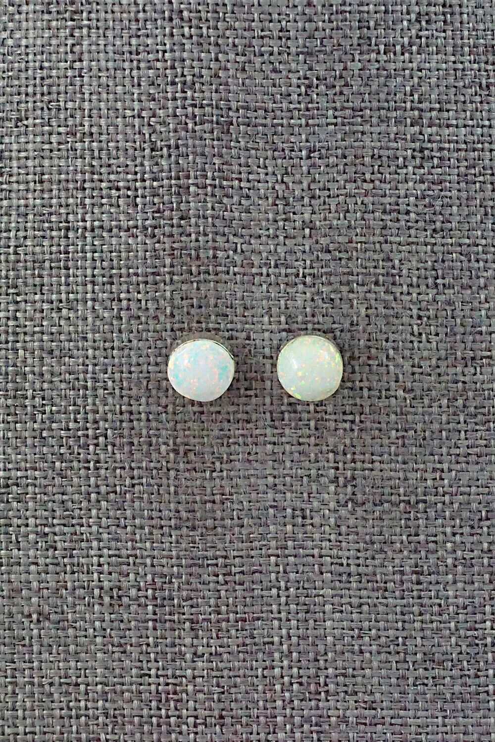 Opalite & Sterling Silver Inlay Earrings - Bonnie Quam