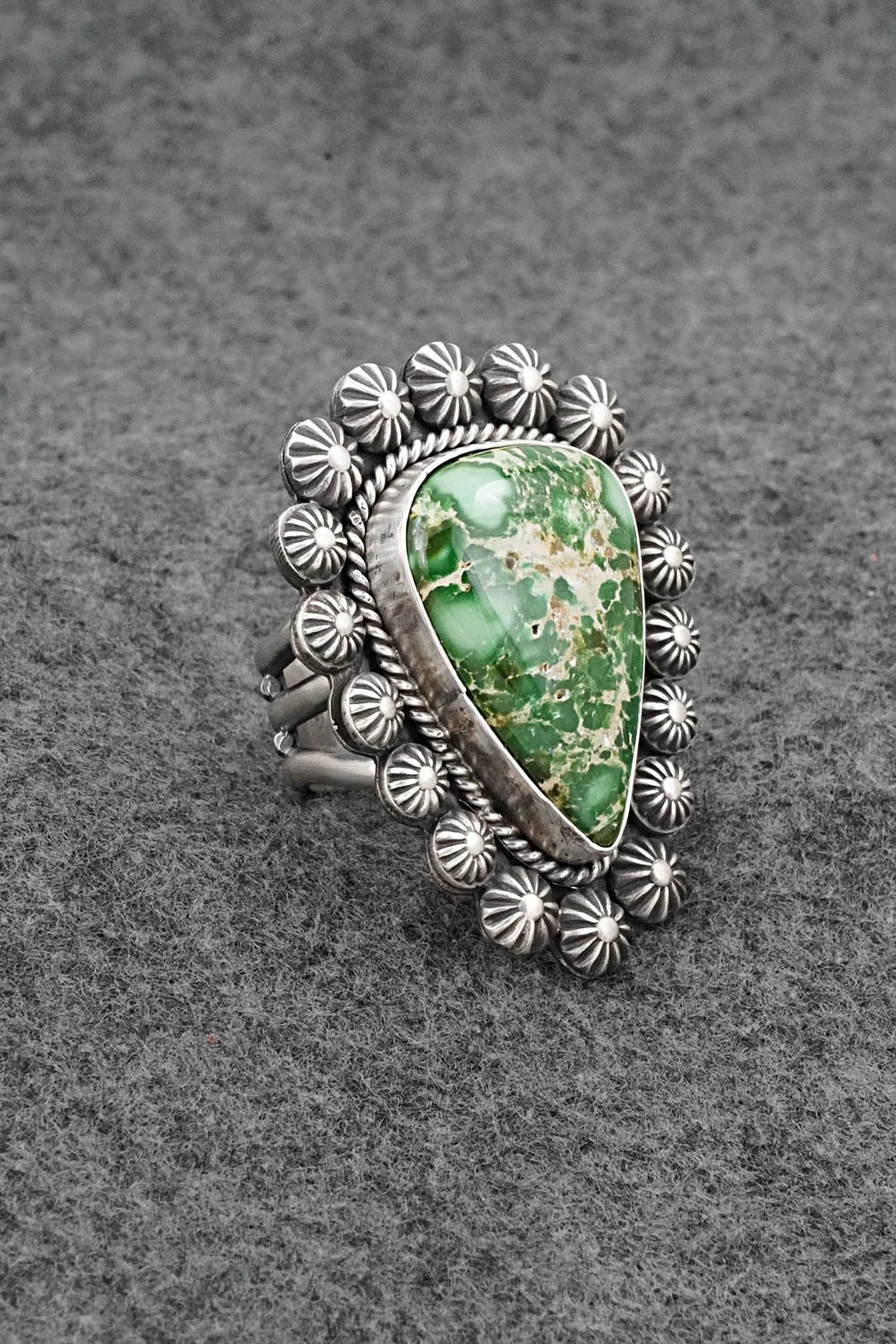Turquoise & Sterling Silver Ring - Michael Calladitto - Size 9.5