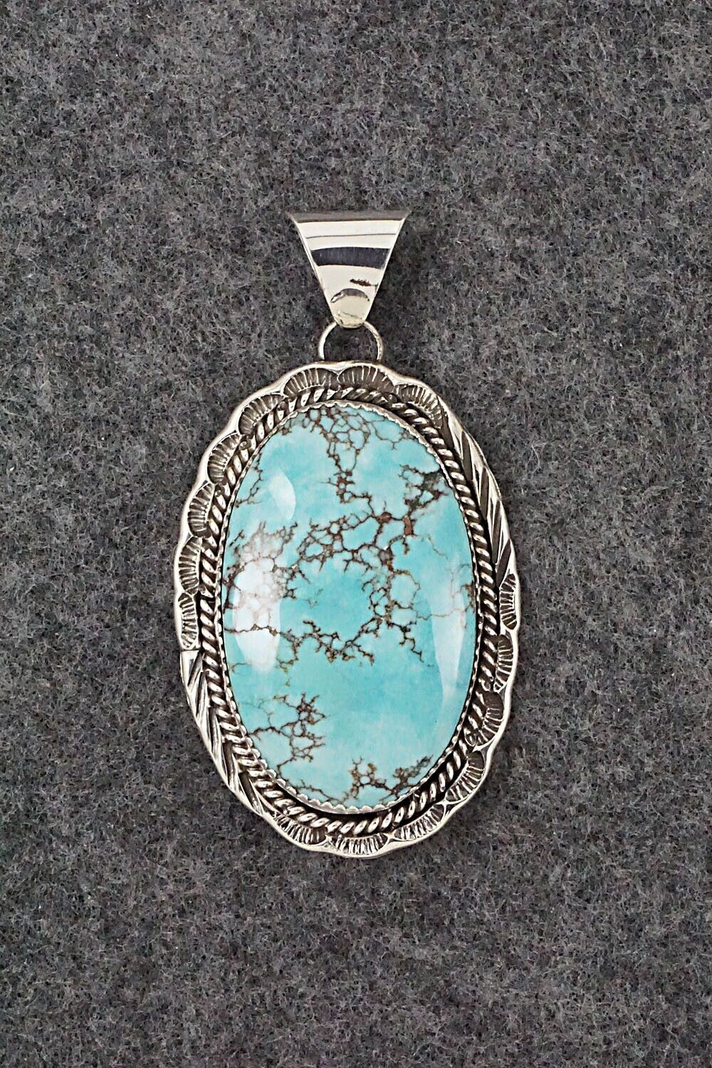 Turquoise & Sterling Silver Pendant - Freda Martinez