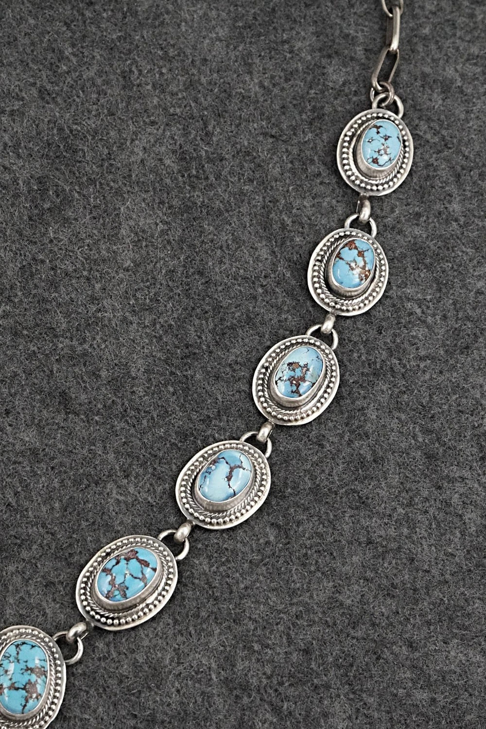Turquoise & Sterling Silver Necklace and Earrings Set - Kathleen Livingston