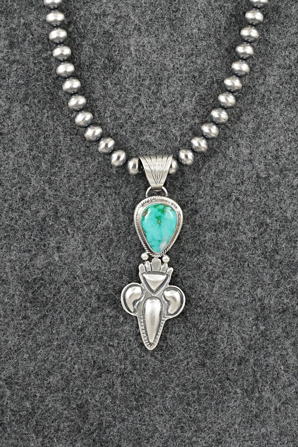 Turquoise & Sterling Silver Necklace - Gary Shorty