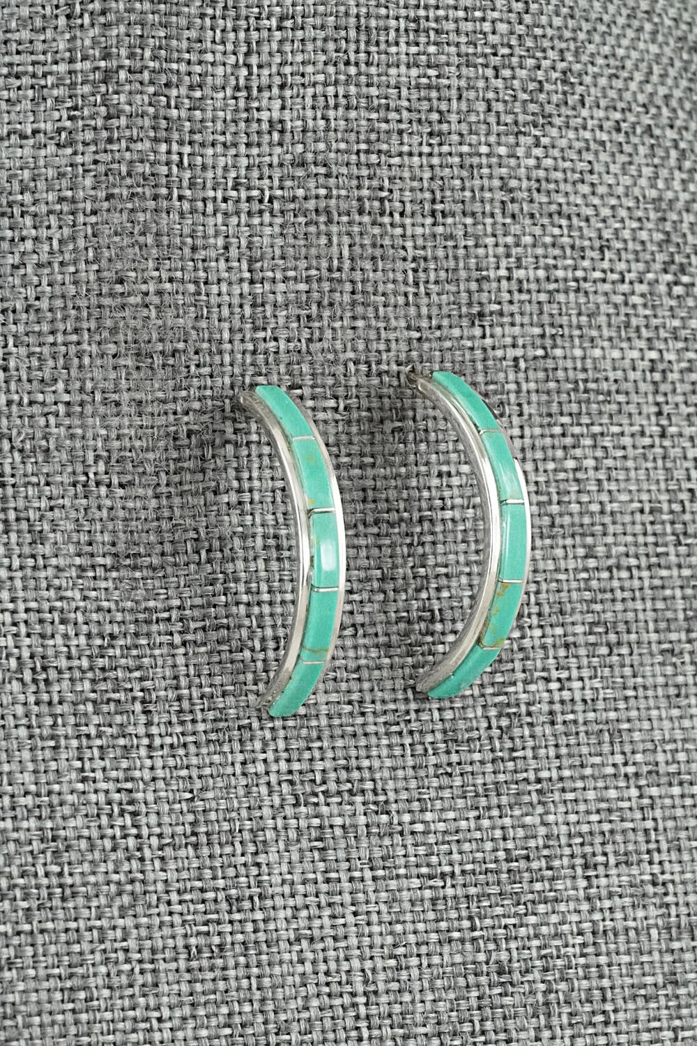 Turquoise & Sterling Silver Earrings - Nathaniel Johnson