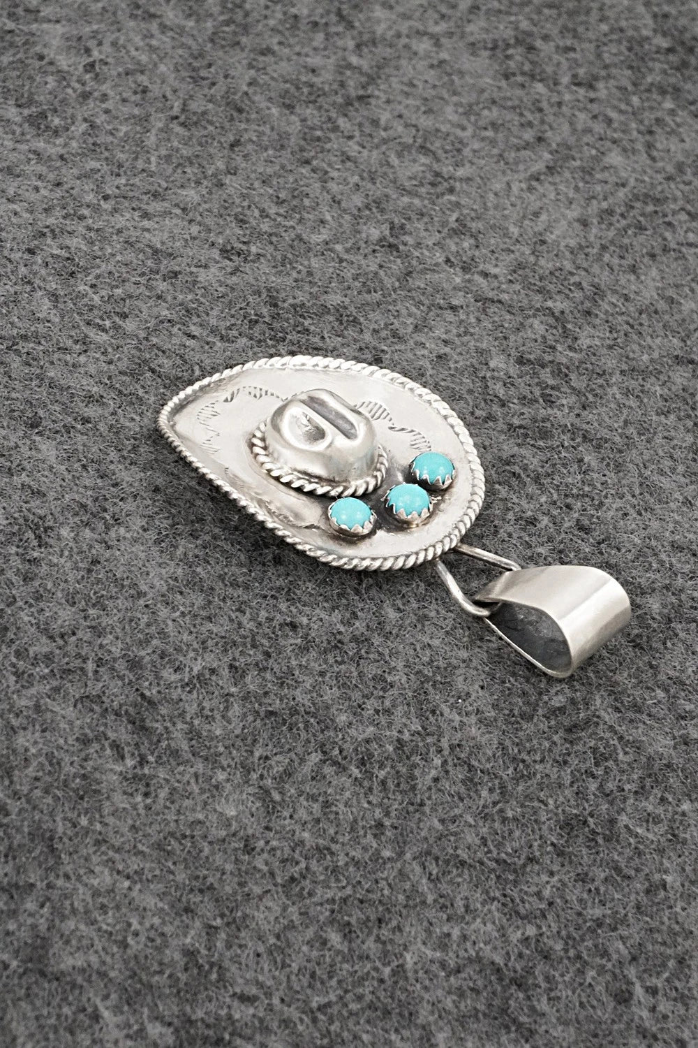 Turquoise & Sterling Silver Pendant - Davey Morgan