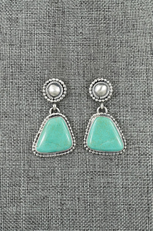 Turquoise & Sterling Silver Earrings - Darrin Livingston
