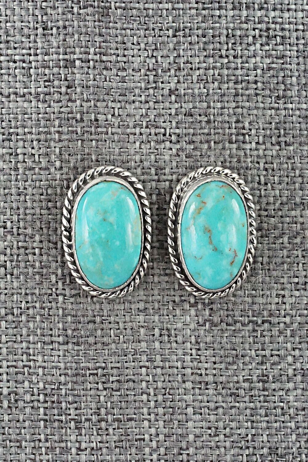 Turquoise & Sterling Silver Earrings - Marco Begaye