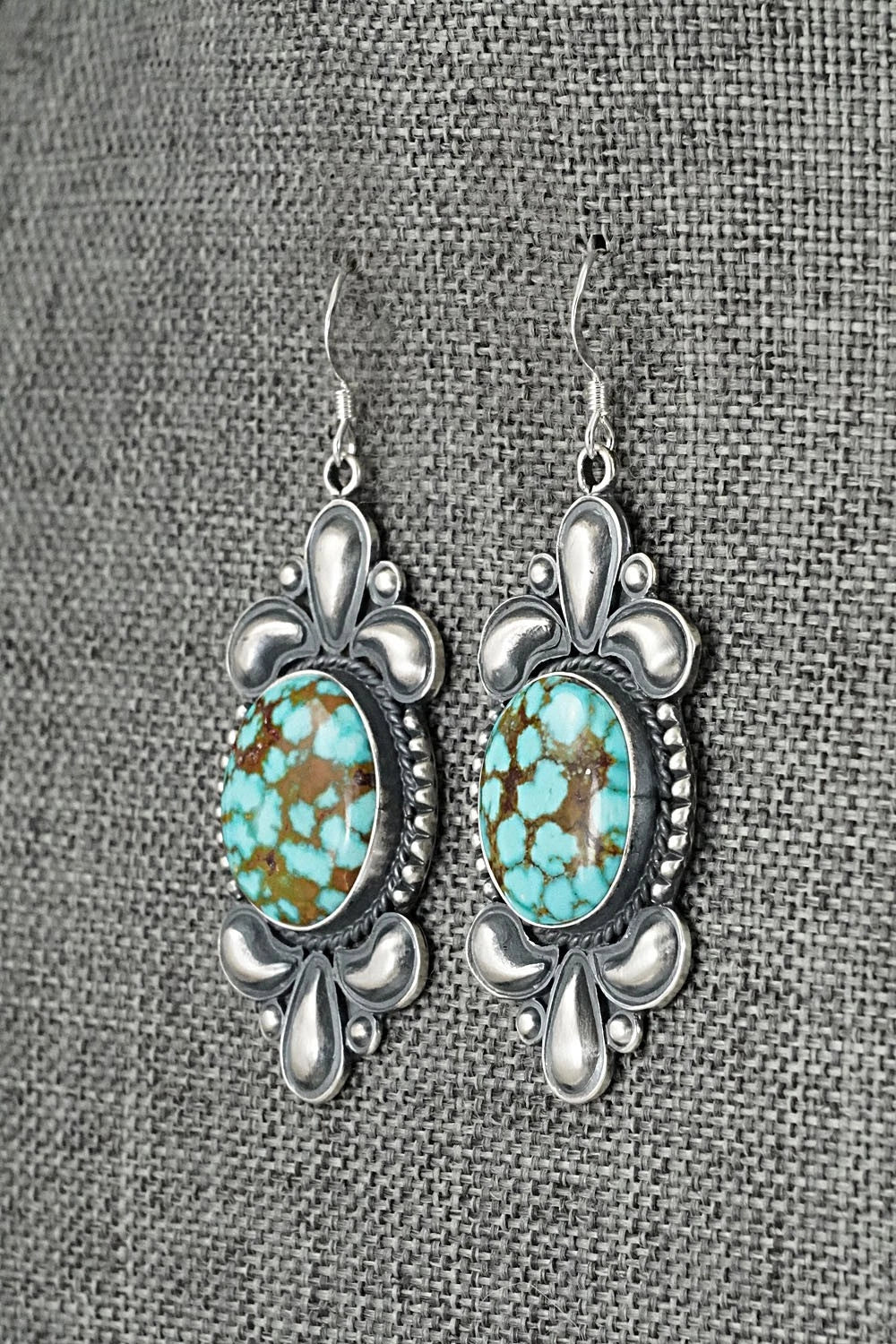 Turquoise & Sterling Silver Necklace and Earrings Set - Derrick Gordon
