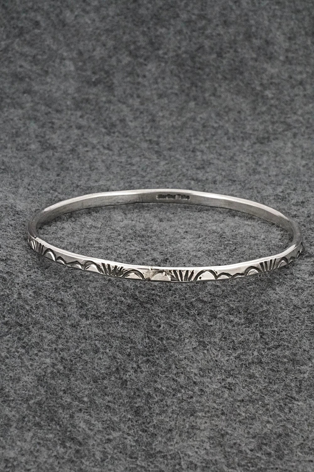 Sterling Silver Bangle Bracelet - Elaine Tahe