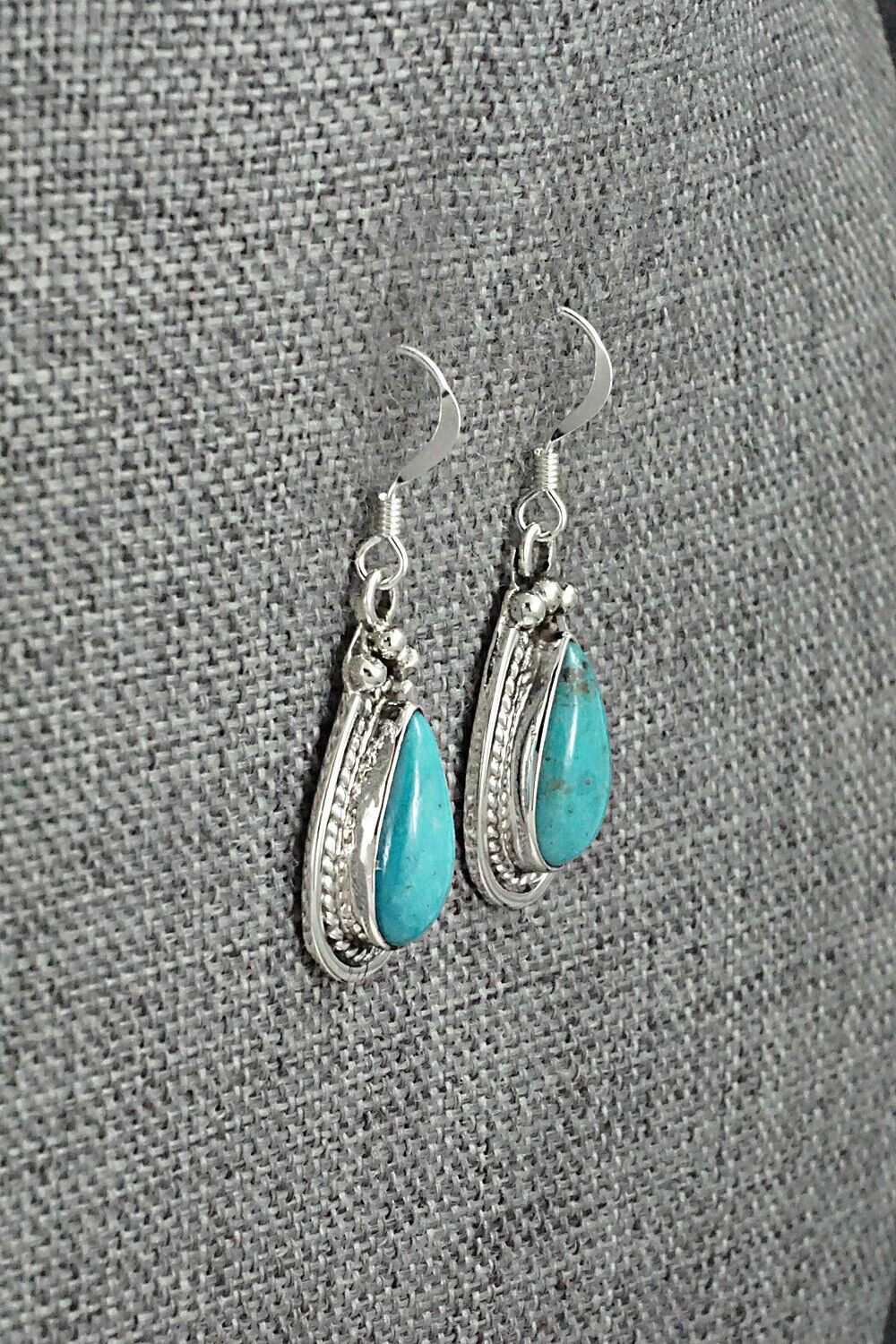 Turquoise & Sterling Silver Earrings - Verley Betone