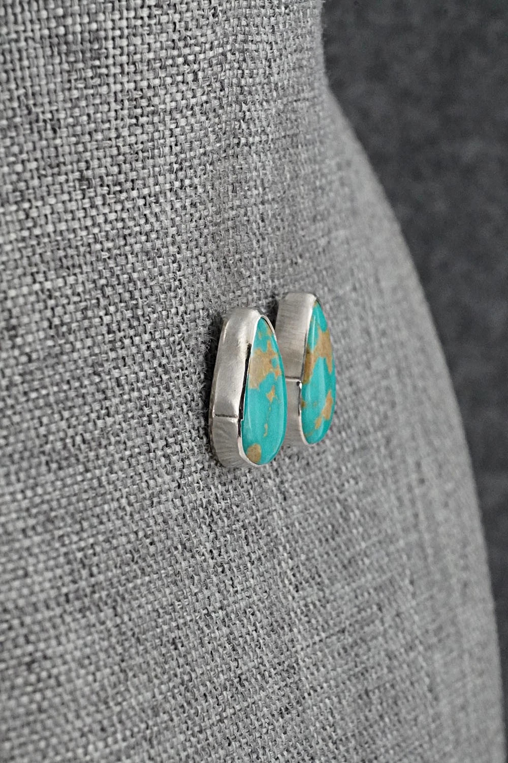 Turquoise & Sterling Silver Earrings - Rosemary Saunders