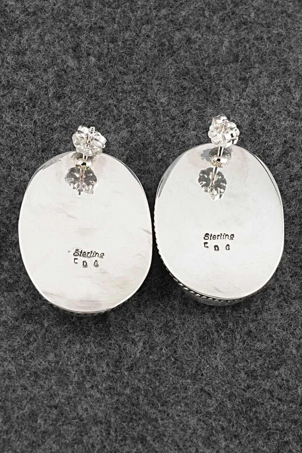 Turquoise & Sterling Silver Earrings - Eugene Gruber