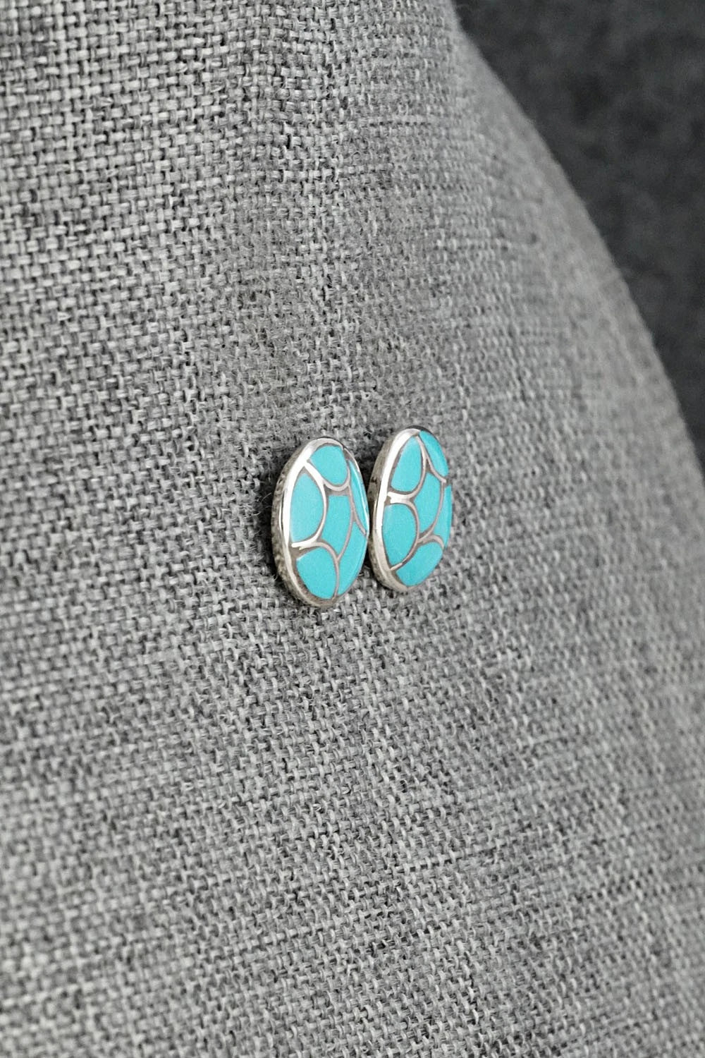 Turquoise & Sterling Silver Earrings - Orena Leekya