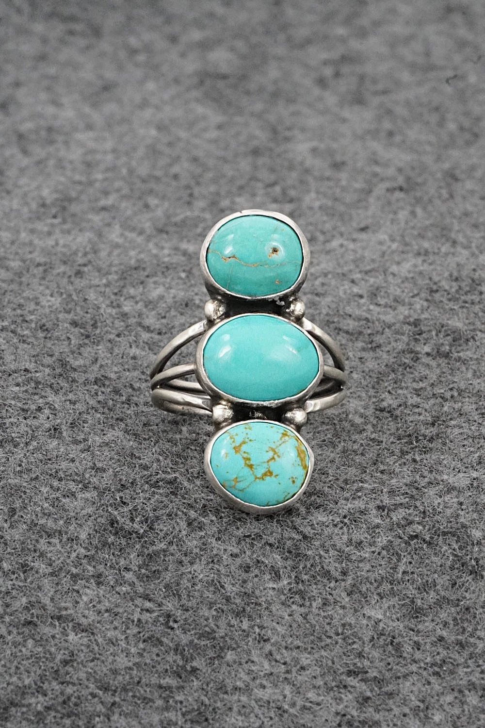 Turquoise & Sterling Silver Ring - Verley Betone - Size 8