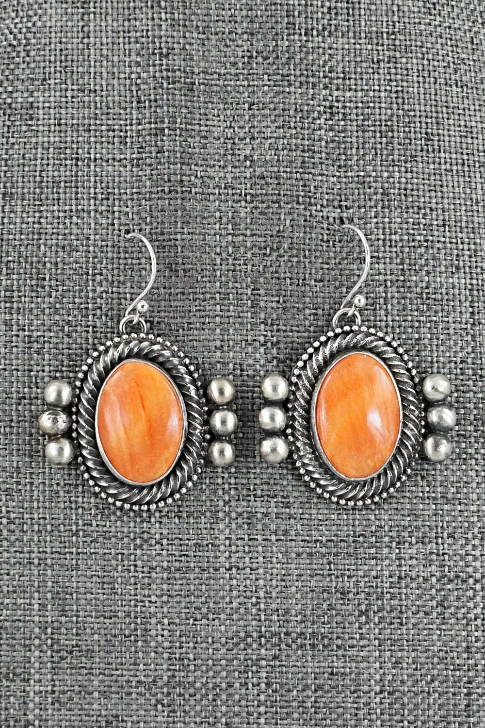 Spiny Oyster & Sterling Silver Squash Blossom Set - Kathleen Livingston