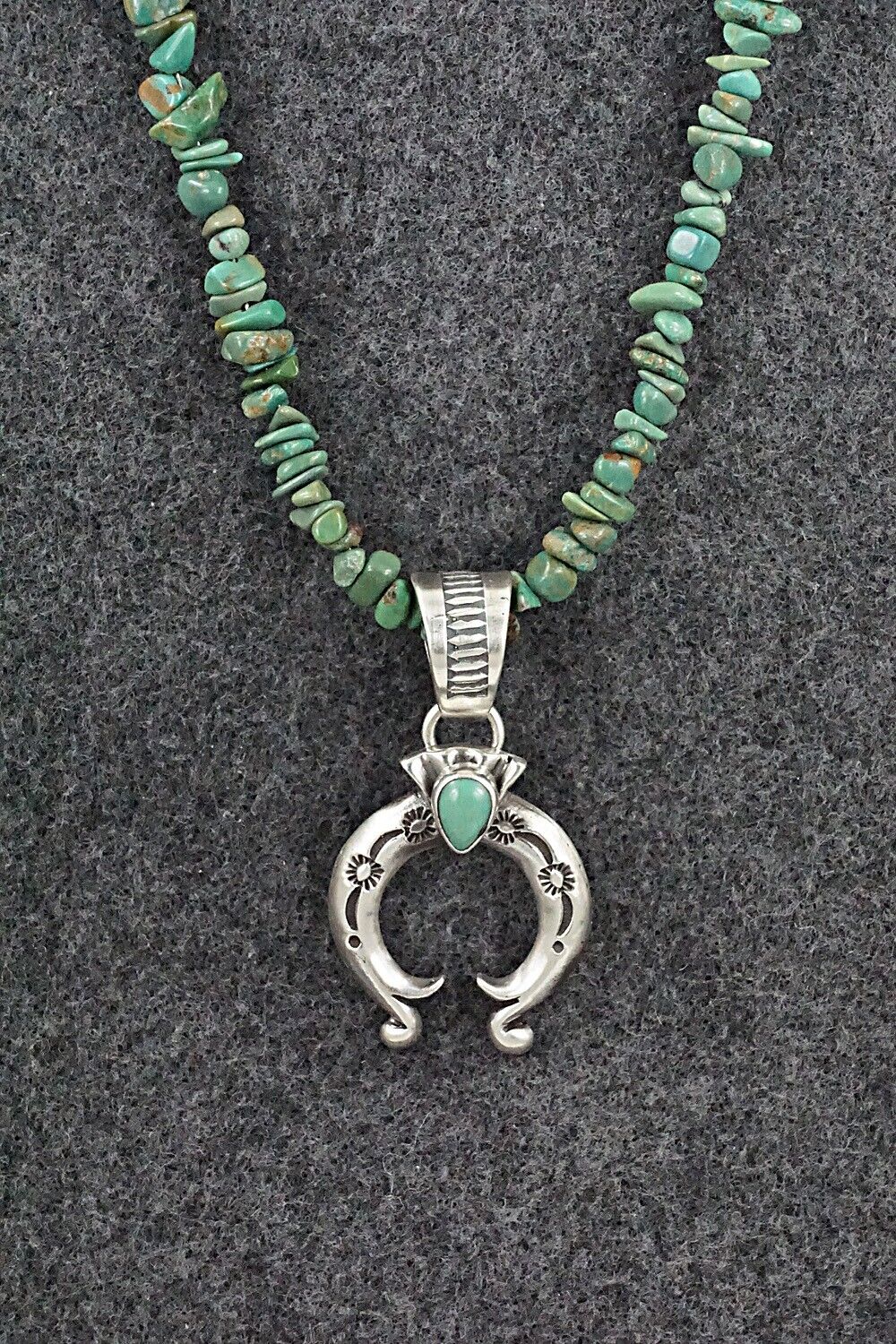 Turquoise & Sterling Silver Necklace 17" - Louise Joe