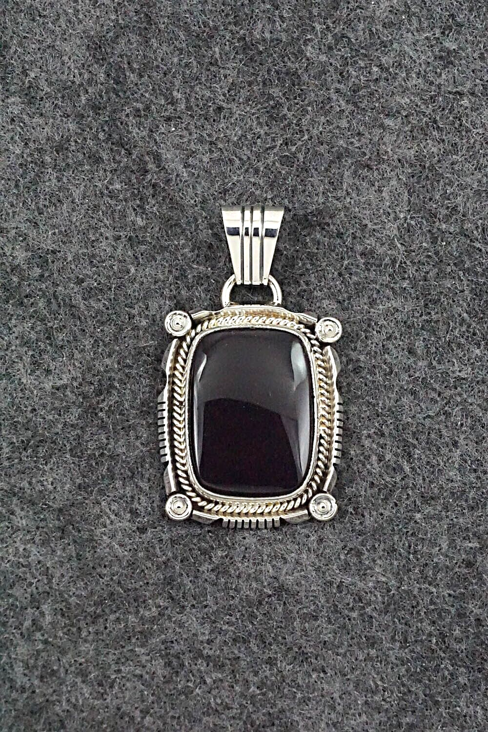 Onyx & Sterling Silver Pendant - Sharon McCarthy