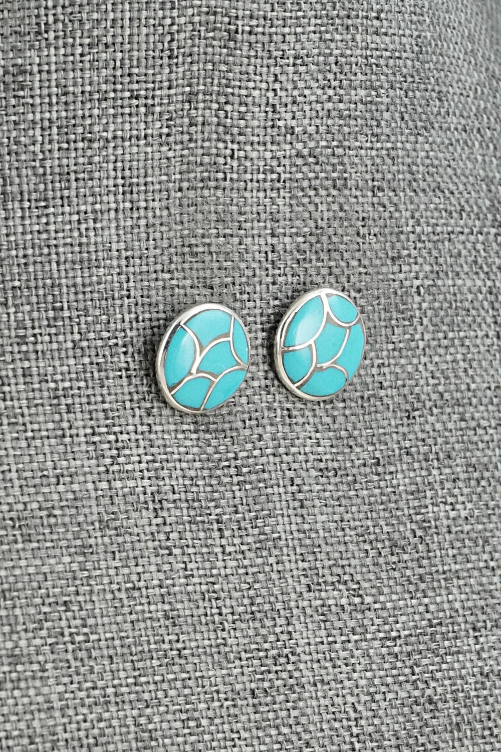 Turquoise & Sterling Silver Earrings - Orena Leekya