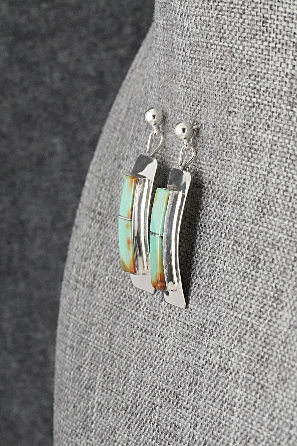 Turquoise & Sterling Silver Earrings - Brenda Pete