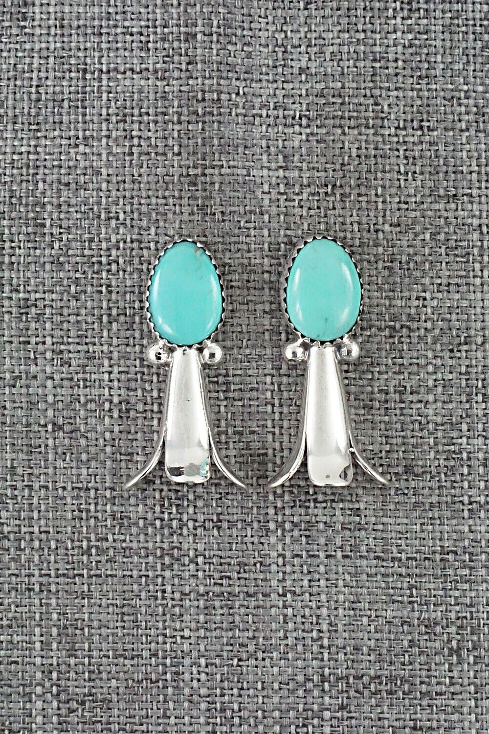 Turquoise & Sterling Silver Blossom Earrings - Jameson Garcia