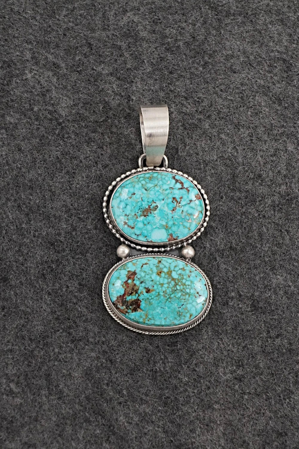 Turquoise & Sterling Silver Pendant - Bobby Johnson