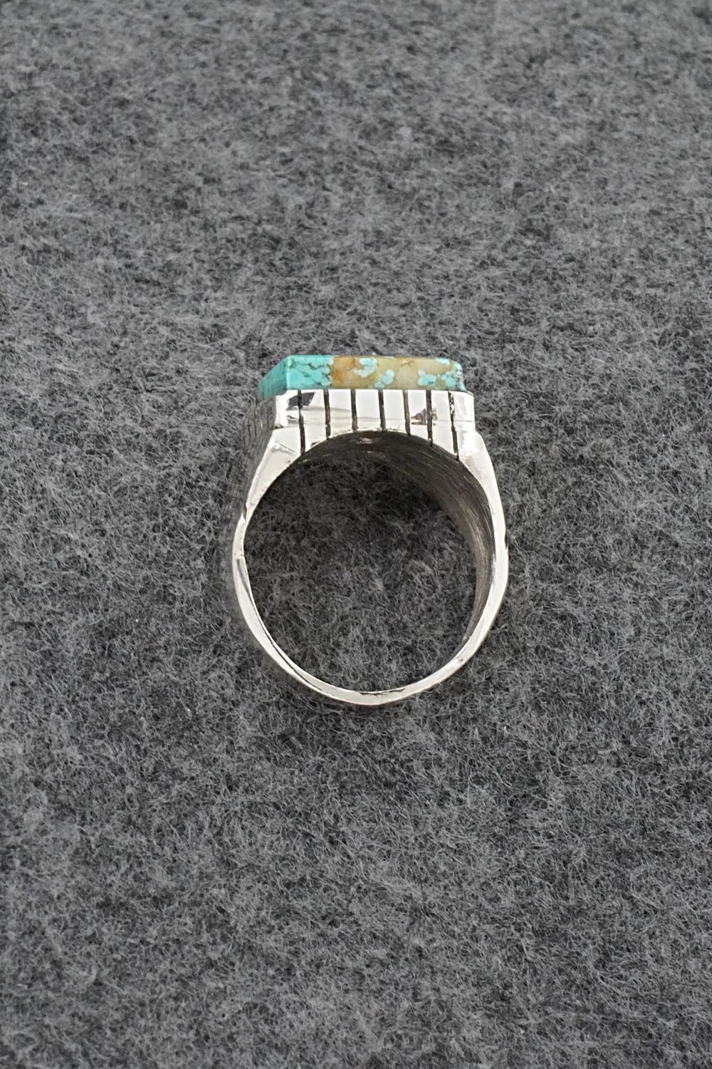 Turquoise & Sterling Silver Ring - Trevor Jack - Size 8