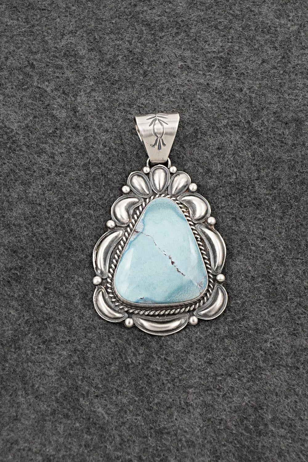 Turquoise & Sterling Silver Pendant - Raymond Delgarito