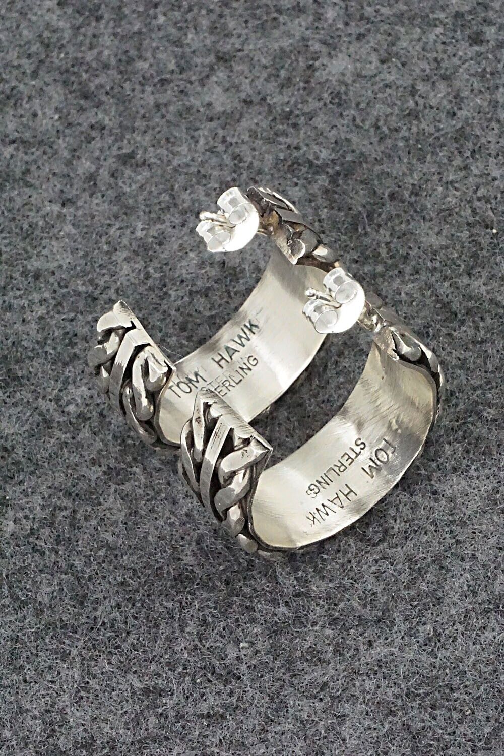 Sterling Silver Hoop Earrings - Tom Hawk