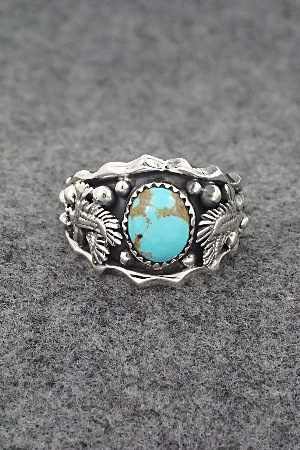 Turquoise & Sterling Silver Ring - Genevieve Francisco - Size 11