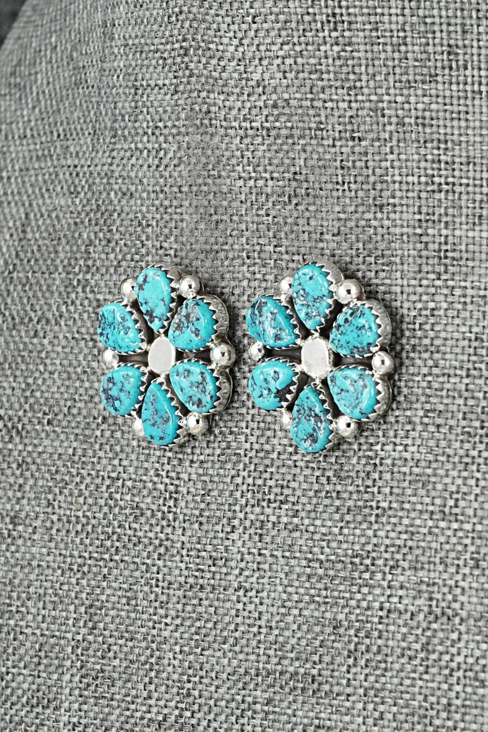 Turquoise & Sterling Silver Earrings - Anthony Brown