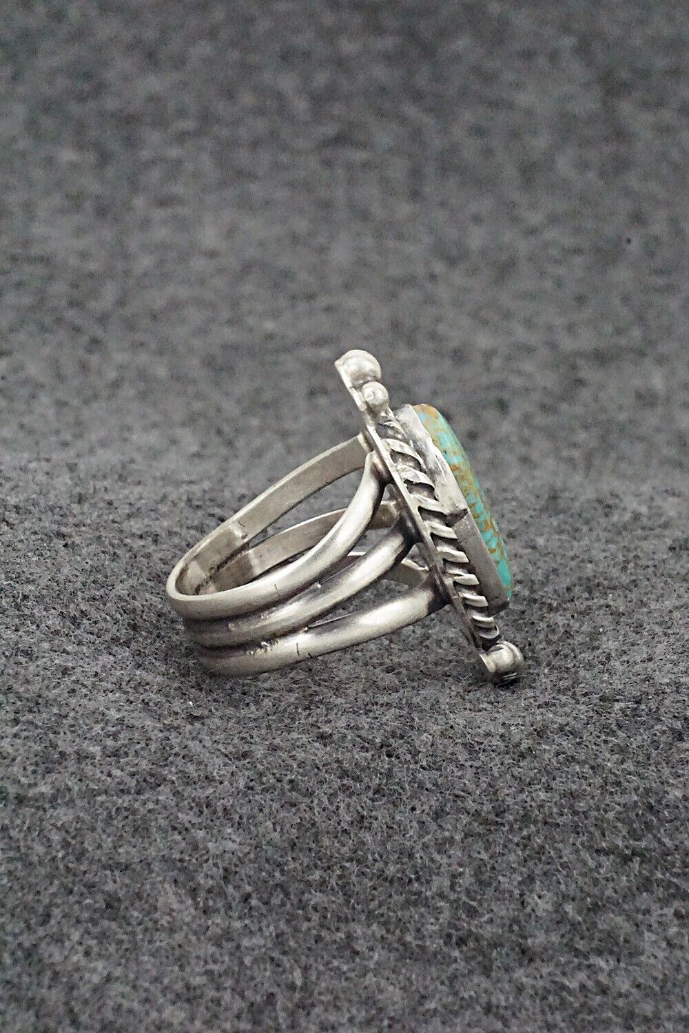 Turquoise & Sterling Silver Ring - Kathleen Livingston - Size 8