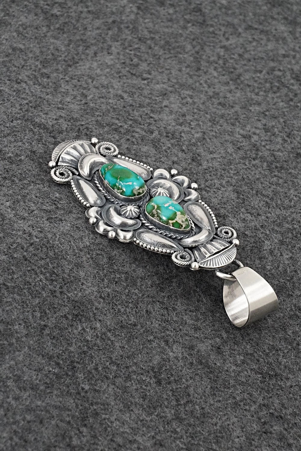 Turquoise and Sterling Silver Pendant - Derrick Gordon