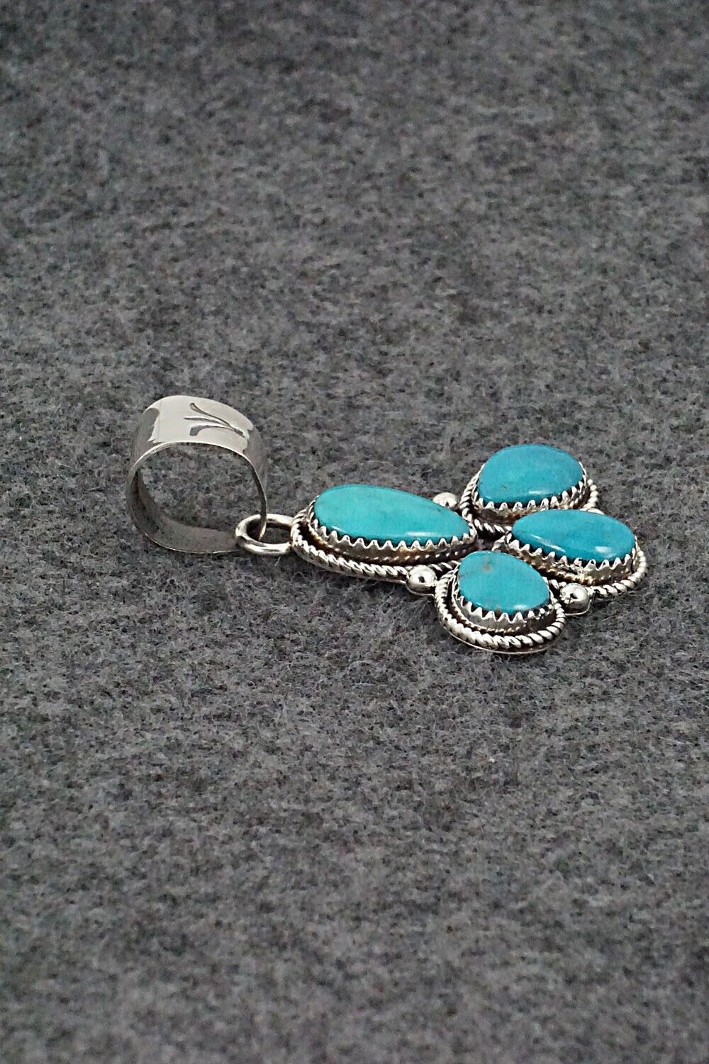 Turquoise & Sterling Silver Pendant - Ernest Hawthorne