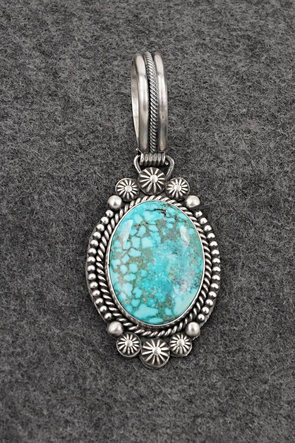 Turquoise & Sterling Silver Pendant - Michael Calladitto