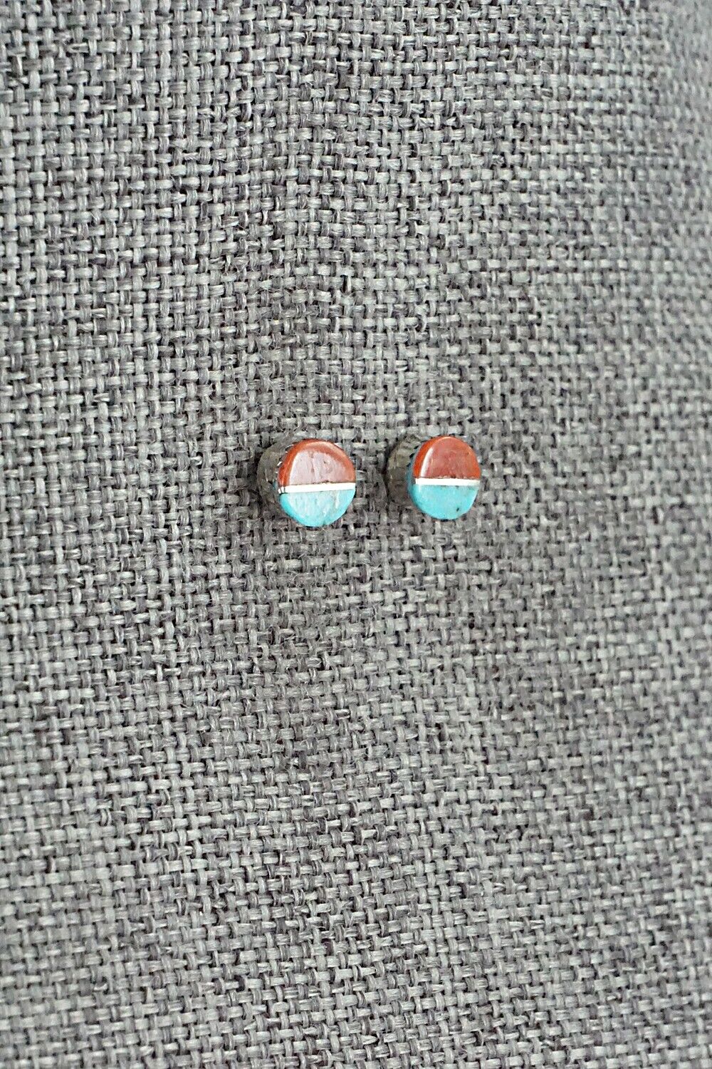 Turquoise, Coral & Sterling Silver Earrings - Rowena Laweka