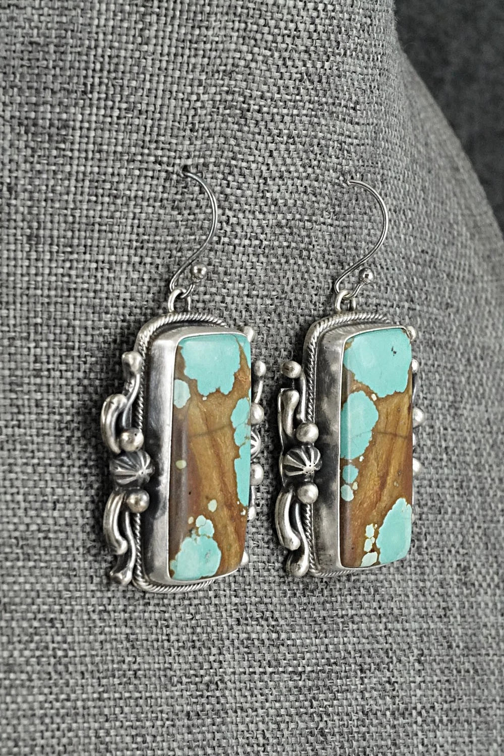 Turquoise & Sterling Silver Necklace and Earrings Set - Kathleen Livingston