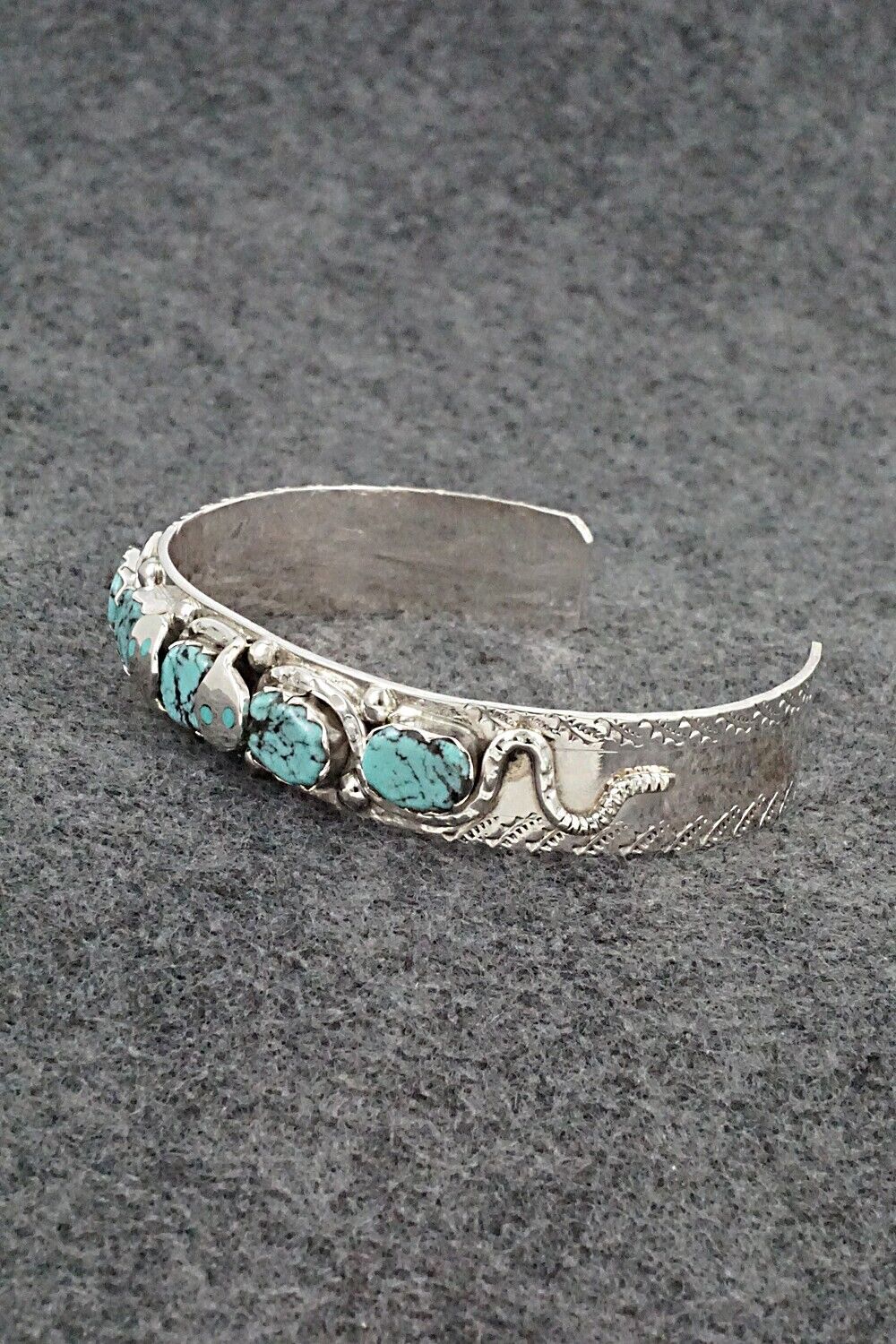 Turquoise & Sterling Silver Bracelet - Joy Calavaza