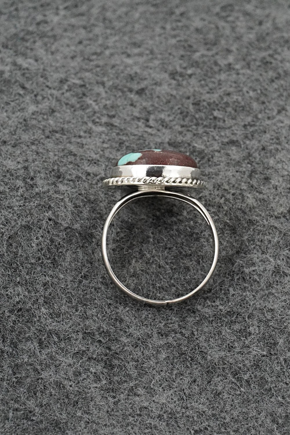 Turquoise & Sterling Silver Ring - Eugene Gruber - Size 8