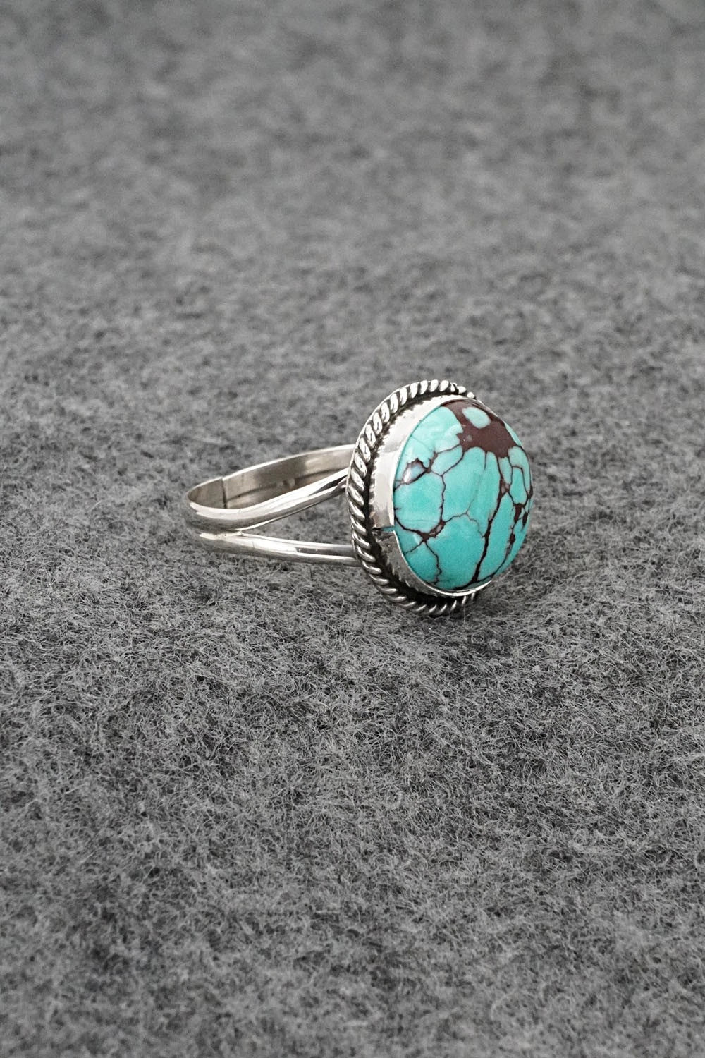 Turquoise & Sterling Silver Ring - Eugene Gruber - Size 9