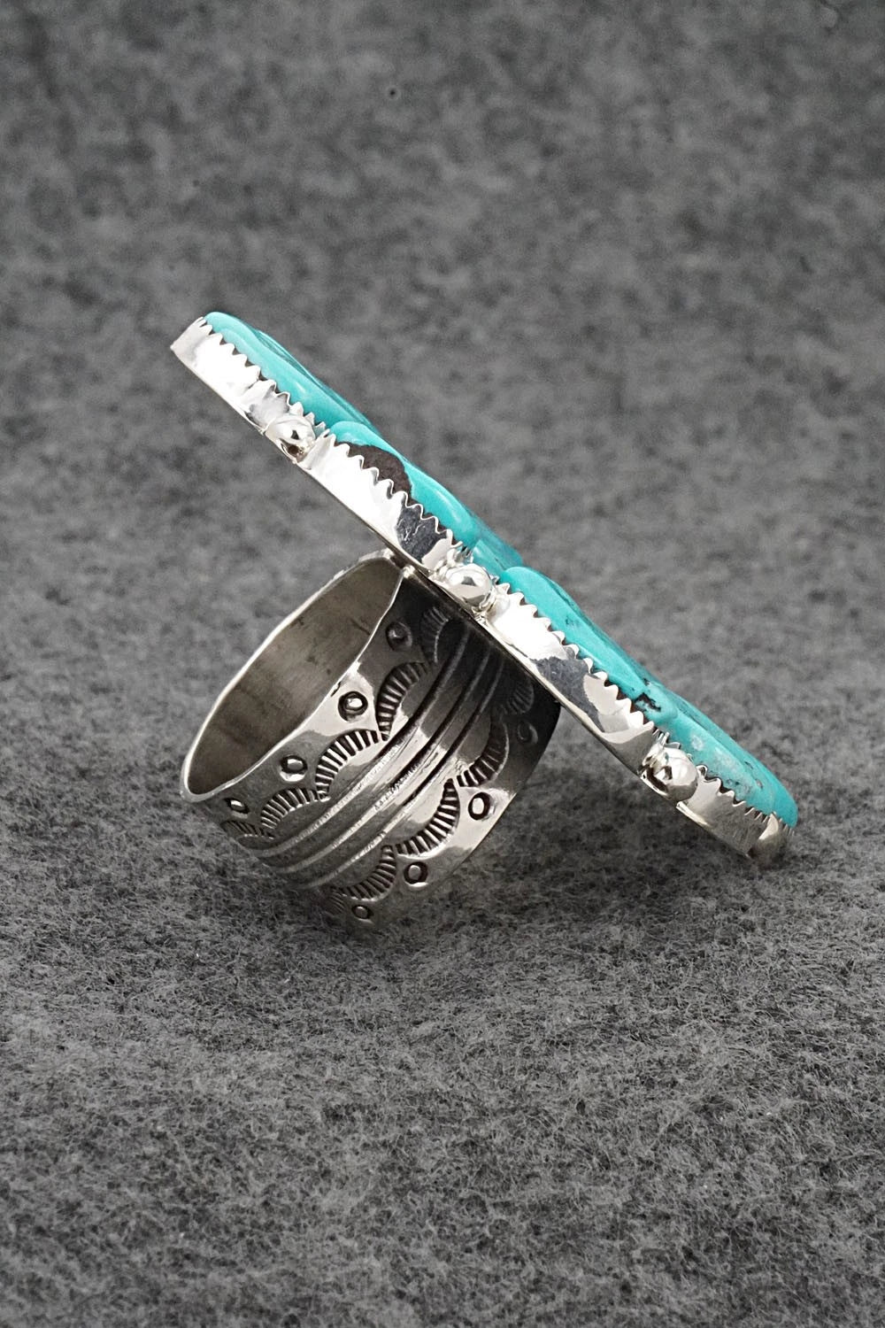 Turquoise & Sterling Silver Ring - Anthony Brown - Size 10