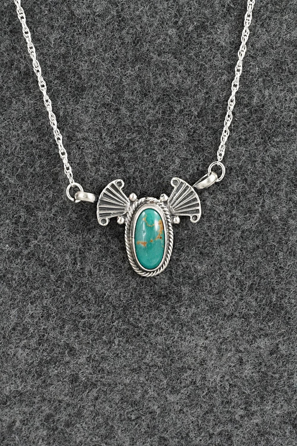 Turquoise & Sterling Silver Necklace - Verley Betone