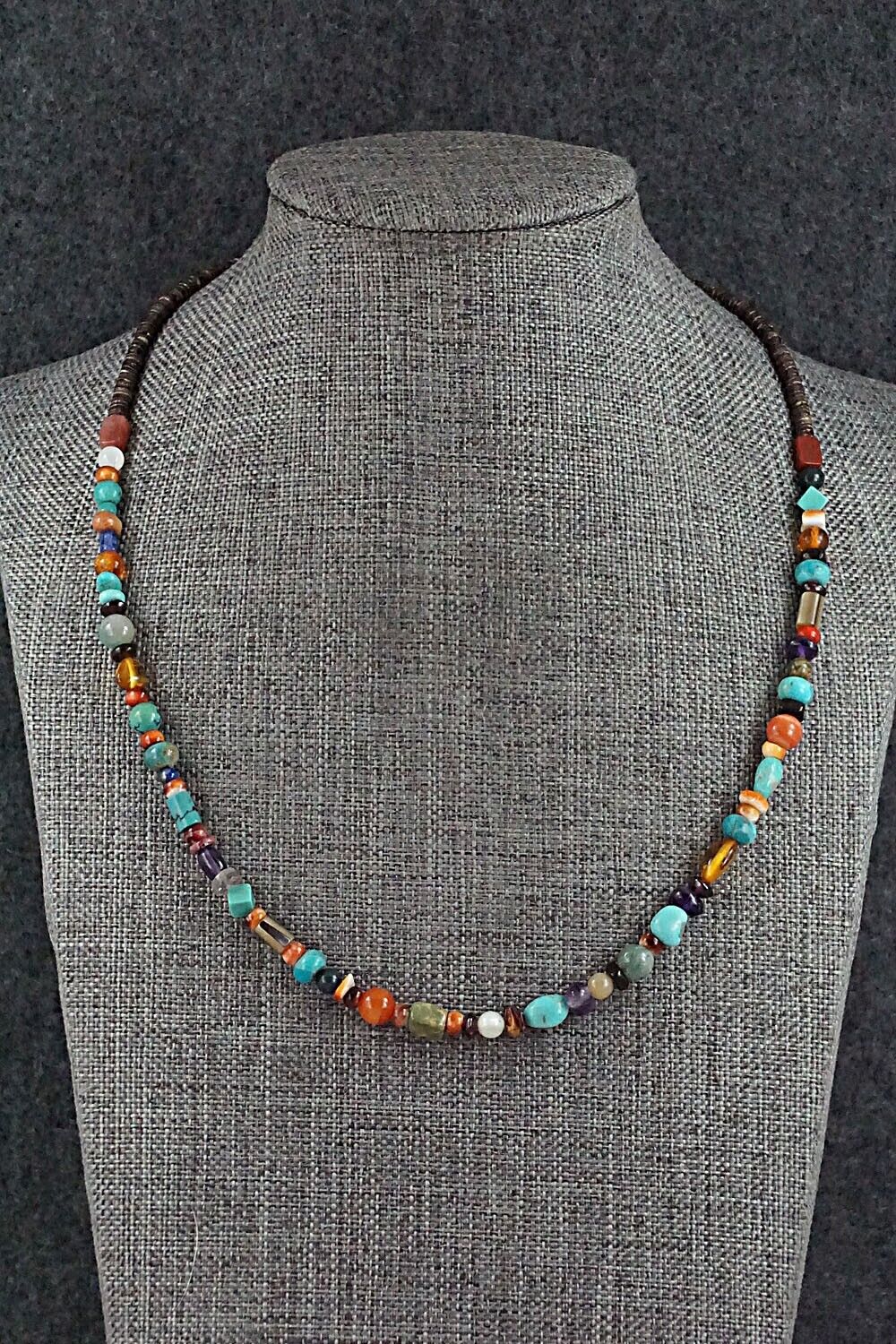 Multi-Stone and Sterling Silver Necklace - Helen Tsosie