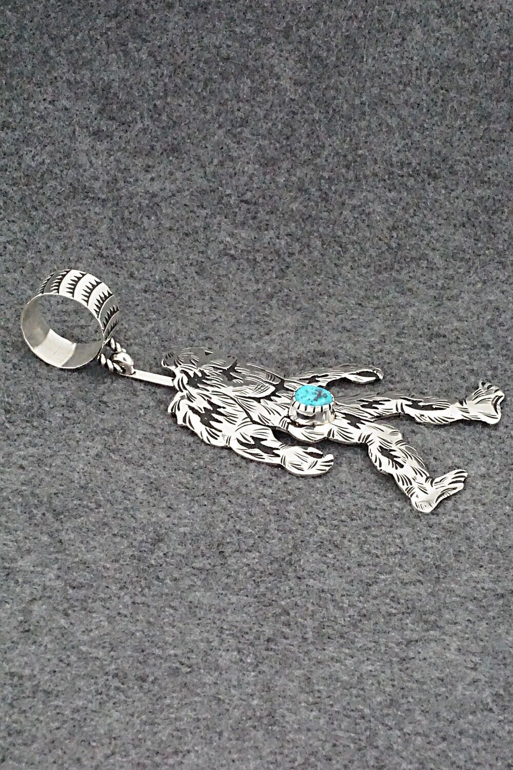 Turquoise & Sterling Silver Pendant - Richard Singer