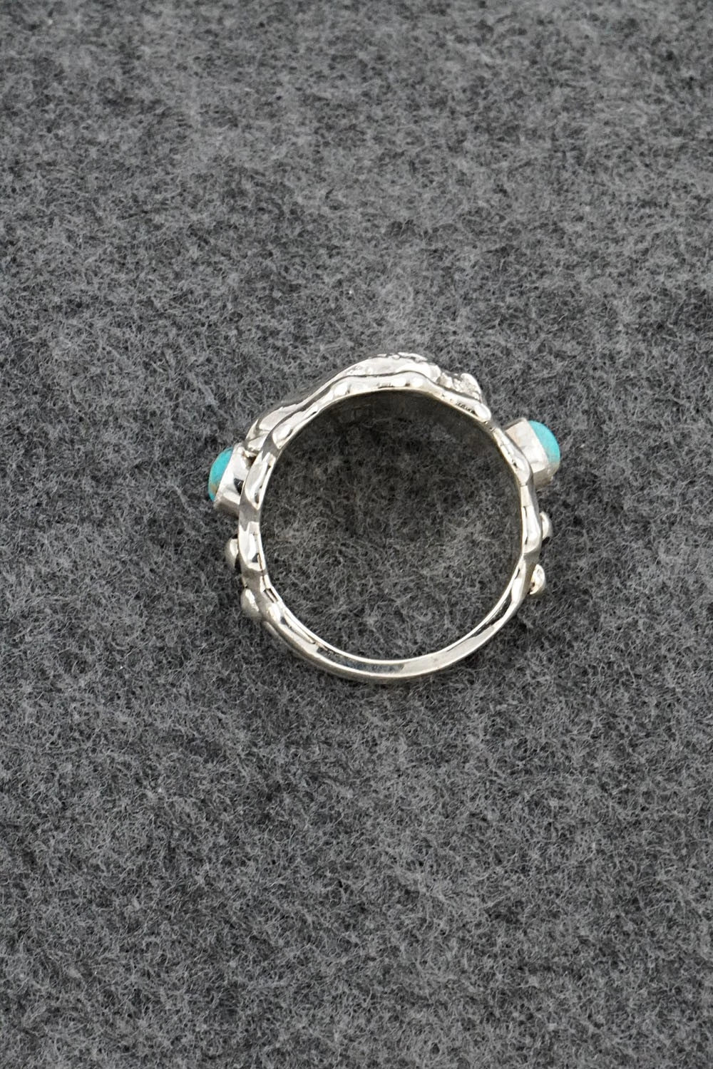 Turquoise & Sterling Silver Ring - Genevieve Francisco - Size 11.5