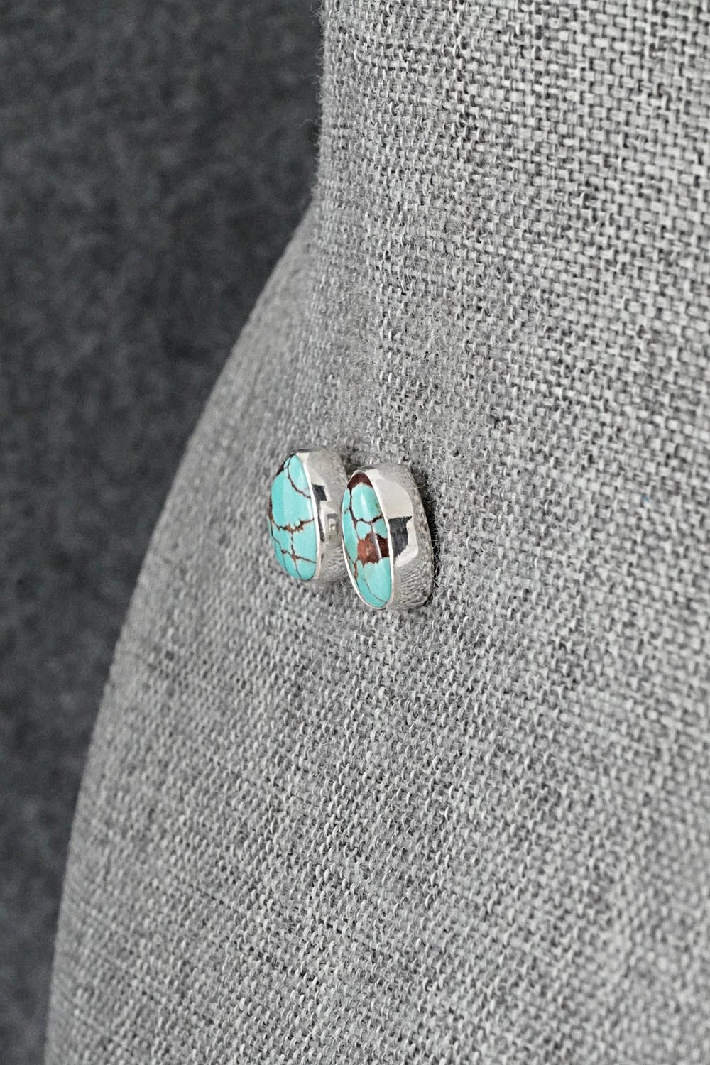 Turquoise & Sterling Silver Earrings - Eugene Gruber