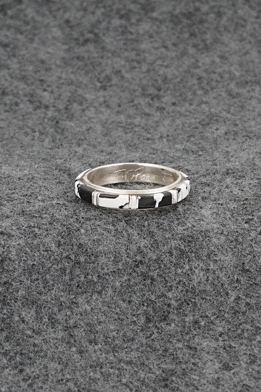 White Buffalo & Sterling Silver Ring - Terrance Panteah - Size 10.5