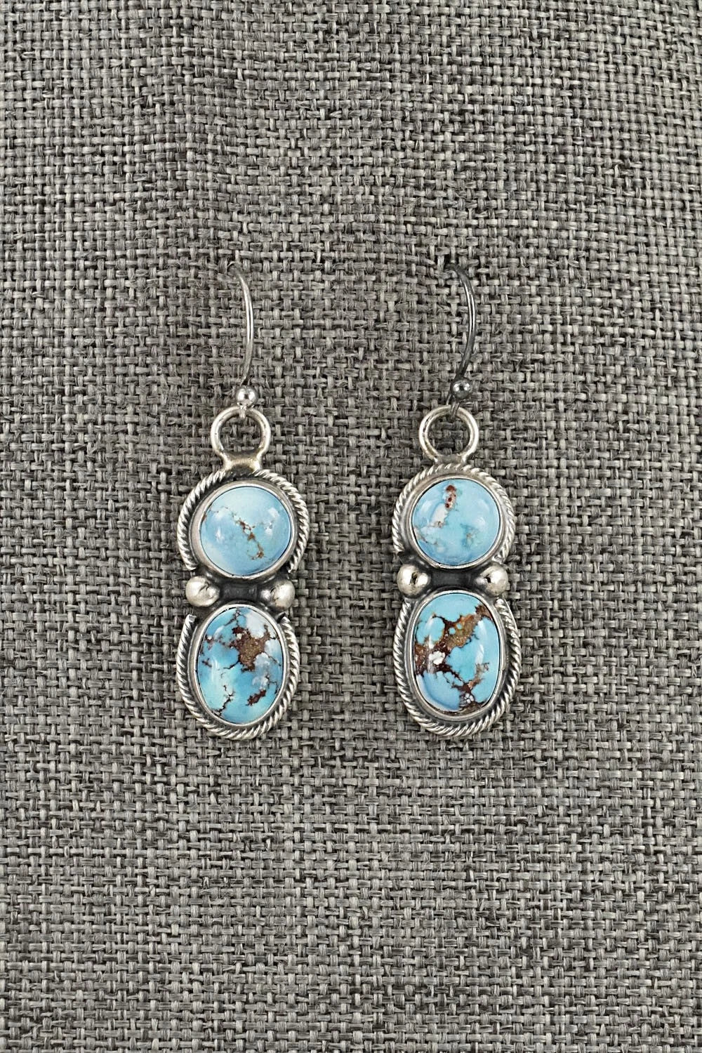 Turquoise & Sterling Silver Necklace and Earrings Set - Paul Livingston